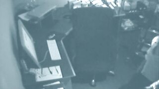 Office whore masturbates and gets caught