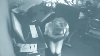 Office whore masturbates and gets caught