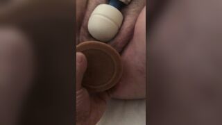 SO BABE 9 INCH BROWN VIBRATOR UP HER SWEET VAGINA