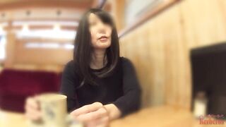 Cuckold wifey took off her panty inside the cafe