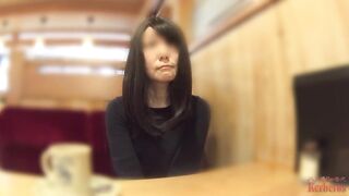 Cuckold wifey took off her panty inside the cafe