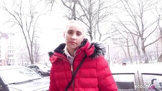 GERMAN SCOUT - Petite chick Lulu into fur jacket and