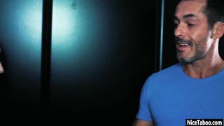 19 Yo stepdad banged! her slim friend Mona Blue so rough