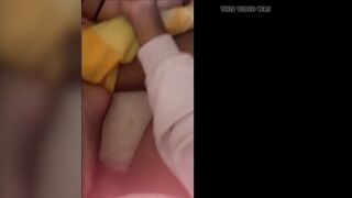 German skank inside fishnets fisted and sucks dick
