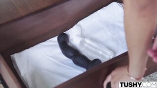 TUSHY Amazingly Hot Kira Noir loves to celebrate with anal sex