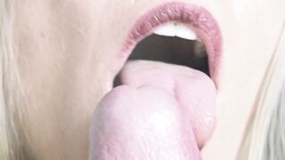 Sexual close up tongue bj