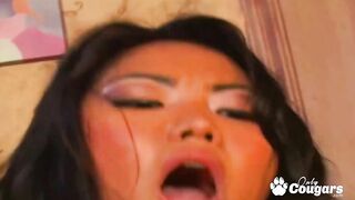 Skinny oriental Jazmine Leih Has Her Huge Butt Screwed -