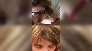Absolutely love the way these two wives suck penis