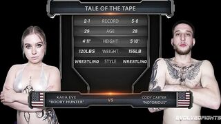 Kaiia Eve Wrestles Cody Carter And Takes Penis Hardcore