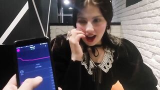Vibrating Lingerie inside a Restaurant