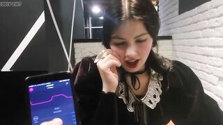 Vibrating Lingerie inside a Restaurant
