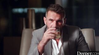 Deeper. Super Sexy gold digger is seduced by bf's dad
