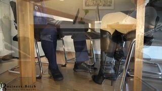 secretary concealed leather boot and turf job - business-bitch