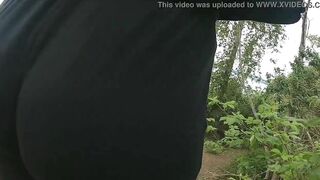 Large Booty Milf Outdoors Wedgie Walk