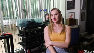 Blonde Hottie Riley Reyes has a semen bondage!