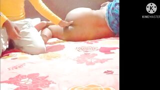 Brother screwed sister while massaging with clear hindi audio