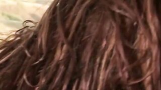 Ebony bimbos banged rough into a 3some action
