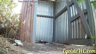NEW! Super Sexy peeing inside a rural bathroom inside the fresh