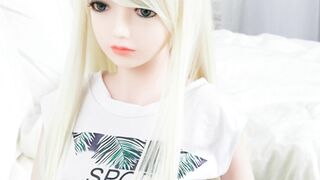 Mini Love Doll young Blonde got big boobs - hottest Deepthroat or Anal