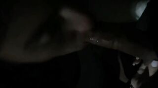 Outdoors Flashing ends up with Sloppy Bj into dark alley