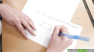 Lucky stud fucks turned on babes in the classroom and makes