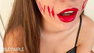 HE MADE ME WRITE WHORE OVER MY FACE AND HUMILIATED