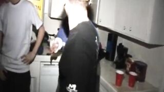 College kegger 18 yo plowed gets messy