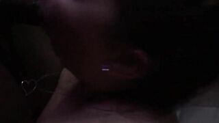 Sloppy blow job after work
