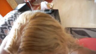 Nude teasing and delicious fellatio