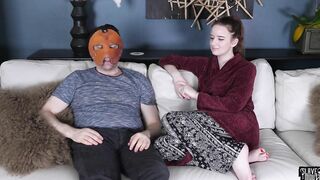 Submissive bound up 19 yo gets pissed on