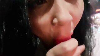 Martinasmith squirt over the waiter's shoes at the bar