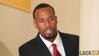 BLACK4K. Ebony man catches step-daughter masturbating and offer her cock