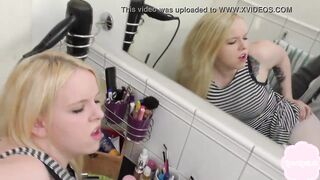 Adorable 19 yo gets boned rough into her mums restroom