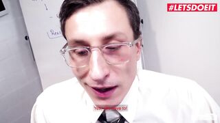 LETSDOEIT - Office Geek Dude Fucks Inside His Perv Fantasy