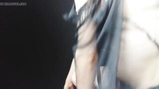 Slender Lover Marlena shows her unshaved snatch