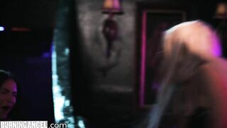 Slutty Dancer Takes two Dicks On Stage