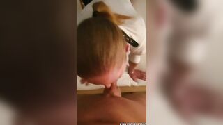 Chained up secretary MILF gets plowed inside booty and cum on face