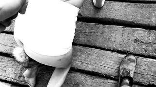 Taking my kitty to a walk inside the park (Outside BONDAGE)