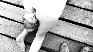 Taking my kitty to a walk inside the park (Outside BONDAGE)