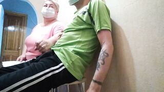 a stranger jerks off to me inside the corridor of the polyclinic
