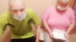 a woman jerks off my penis inside the waiting room
