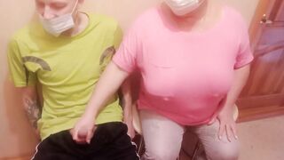 a woman jerks off my penis inside the waiting room