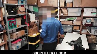 Adorable Small oriental 19 Yo Aurora Winters Caught Shoplifting Again And