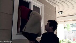 Reverend anal pounded MILF and step daughter