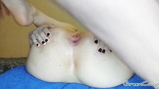 I banged! inside her narrow anal and then finish into her mouth