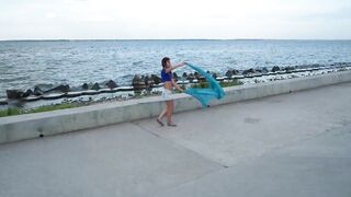 Dance with Blue Shawl (crane)