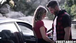 Thin Blonde Kristen Scott Fucks A Mechanic Stranger For A