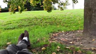 Slutty Blonde 18 Yo Ride a Penis into Crowded Outdoors Park