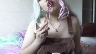 sucking off glass cock -Furiyssh