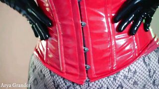 Rubber tease glamour big gloves